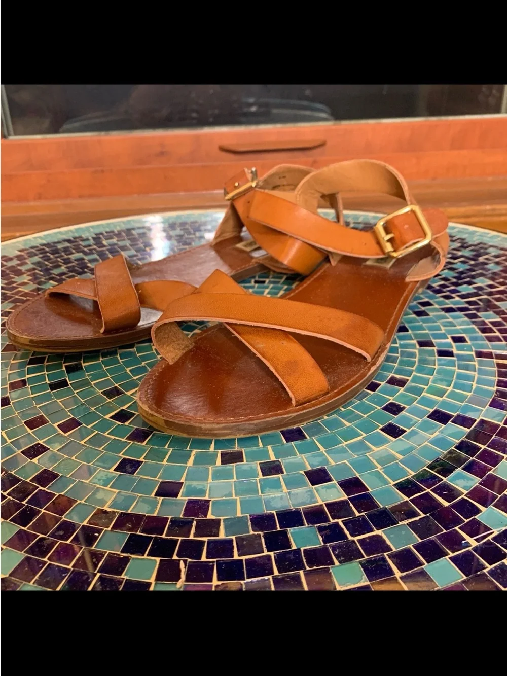 TanAnkle-Strap Sandals